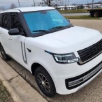 Electric 4 Door Coco Techno 60v Electric LSV With Rear Trunk - White/black