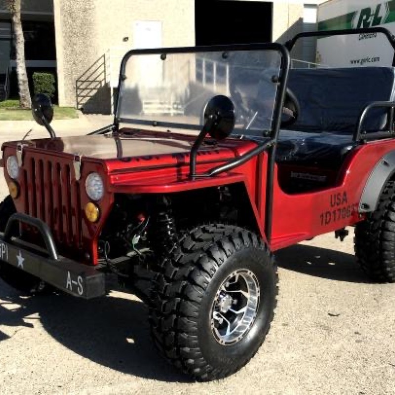 Mini Gas Golf Cart 125cc jeep Mini Truck ELITE Edition - Lifted With Custom Rims And Fender Flares